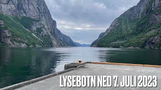 Lysebotn ned 7 juli 2023 [upl. by Semreh]