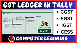 GST Ledger  CGST SGST CESS  in Tally ERP in Hindi  How To Create GST Ledger in Tally ERP [upl. by Izak278]