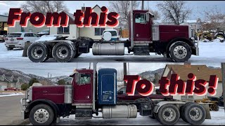 PETERBILT BIG HOLE CONVERSION PART 3  coffin sleeper is on [upl. by Fanning]