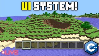 Making a UI System for my C Minecraft Clone LIVE [upl. by Ahasuerus]