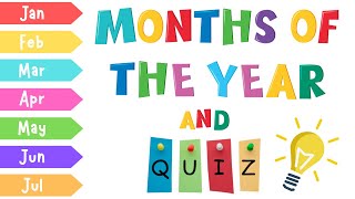 Months of the Year Fun Quiz and Catchy Song for Kids  4K [upl. by Monie]