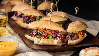 Slow Cooker Pork Banh Mi Sliders Recipe [upl. by Tito600]