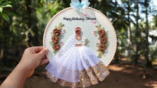 Birthday Embroidery Hoop Art Complete step by step tutorial for beginners Free Pattern❤️ Gossamer [upl. by Chilson]