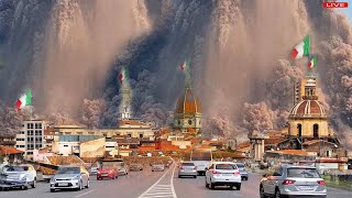 Naples panic1 hour after warning Campi Flegrei volcano eruptionas earth risesrumbling across land [upl. by Lynnett]