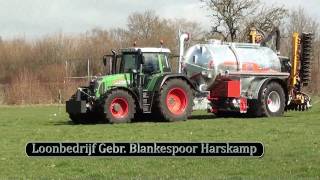 Loonbedrijf Gebr Blankespoor injecteren met Fendt 820 en JAKO BT12500 [upl. by Helas]