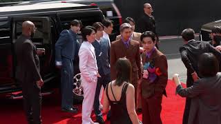 BTS Arrives At The GRAMMYs  2022 GRAMMYs [upl. by Polinski]