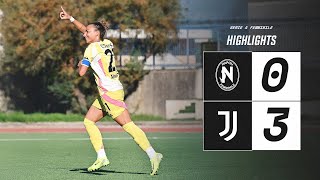 HIGHLIGHTS SERIE A  Napoli 03 Juventus Women [upl. by Yenalem]