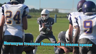 MIDDLE SCHOOL FOOTBALL Norwayne opens season with a trouncing of Rosewood [upl. by Airdnal]