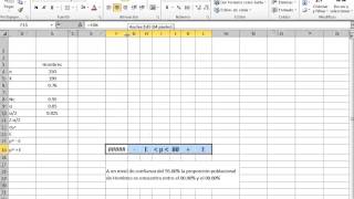 Intervalo de confianza para 1 proporción usando Excel [upl. by Damales]