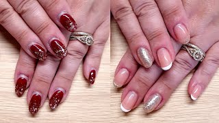 Infill sculpture gel nails tutorial [upl. by Nhoj]