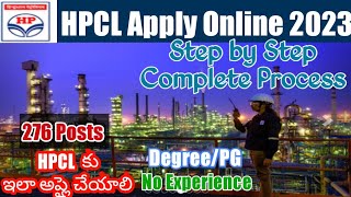 HPCL Apply Online TeluguHPCL Form Fill Up 2023 Engineer OfficerHow to apply hpcl latest jobs 2023 [upl. by Elahcim]