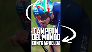 Filippo Ganna Campeón Del Mundo Contrarreloj Ciclismo Van Aert Segundo Y Evenepoel Tercero shorts [upl. by Nelson]