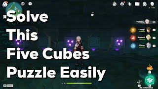 How to solve the Second Five cubes puzzle in Araumi underground  Inazuma  Genshin Impact [upl. by Valdemar]