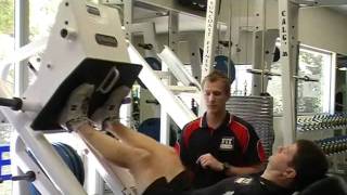 How to use an Incline Leg Press  FIT College Training [upl. by Thoer510]