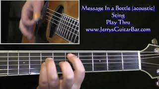 Sting Message In A Bottle Acoustic  Guitar Play Thru [upl. by Haily]