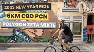 New Year New Bike  Polygon Zeta Mixte  First PCN Ride at CBD 2023 [upl. by Clarette]