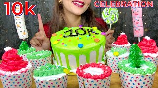 10k CELEBRATION❤️  CHRISTMAS🎄  CAKE PASTRIES  SWEET MUKBANG  EATING VIDEO ASMR [upl. by Aicre]