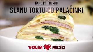 Slana torta od palačinki punjena šunkom [upl. by Thad]