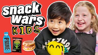 British Kids Try American Food For The First Time  Snack Wars [upl. by Yesnikcm859]