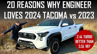 MOST COMPREHENSIVE REVIEW OF 2024 TACOMA TRD OFF ROAD  HOWS THE 24L TURBO4 COMPARED TO 35L V6 [upl. by Cosetta]