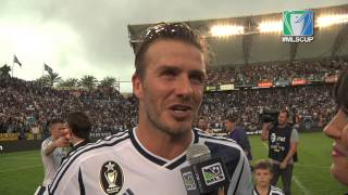 David Beckham MLS Cup POSTGAME Beckham discusses his future after the final whistle [upl. by Saisoj]