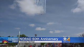 NORAD Celebrates 60th Anniversary Complete With Flyover [upl. by Ruberta]