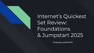 The Internets Shortest MTG Foundations amp Jumpstart 2025 Set Review [upl. by Enomys]