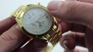 Omega Speedmaster Triple Date Moonphase Luxury Watch Review [upl. by Edge976]