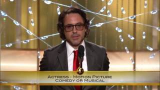 Robert Downey Jr Golden Globe Awards 2011 speech FULL HQ [upl. by Mann443]