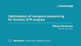 Optimisation of nanopore sequencing for forensic STR analysis [upl. by Pomona]