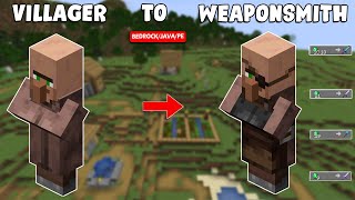 How to Make a WEAPONSMITH Villager in Minecraft  TUTORIAL Easy amp Quick [upl. by Angrist134]