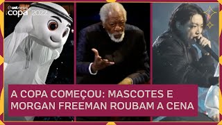 ABERTURA DA COPA NO QATAR tem BTS Morgan Freeman e mascote Zé Gotinha [upl. by Annekam]