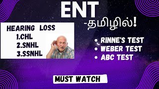 ENThearing loss and its test in tamil [upl. by Trilbie]