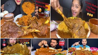 ASMR MUTTON BIRYANIPOT BIRYANIMUTTON LEG PIECEMUTTON CURRYEGGSRAITaAsmr Eating 😋Food Eating 😋 [upl. by Yngiram]