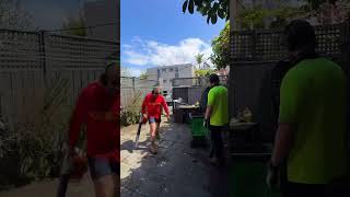 clean up overgrown yard for 100 year old lady satisfying cleaning enjoy lawn mowing shorts [upl. by Nodnyl529]