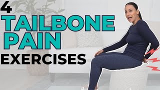 4 tailbone pain exercises [upl. by Idnak]