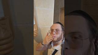 Kissing the big Mezuzah 💋israel ישראל travel [upl. by Eelyak]