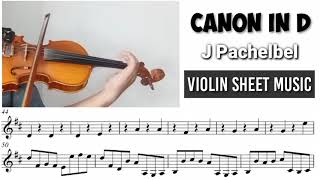 Free Sheet Canon In D  Pachelbel Violin Sheet Music [upl. by Quenna]