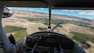 Power off 180 landing practice at KEAT Wenatchee WA [upl. by Niletac]