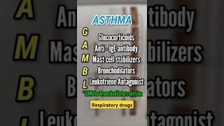 🔥Learn Respiratory Drugs Easily Best Mnemonics  pharma mbbs study tricks doctor shorts neet [upl. by Aitercul]