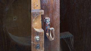 Simple idea with gate latch lock  mechanism lock  DIY  woodworking  Craft [upl. by Ahsiym]