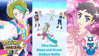 Pokemon Masters EX Ultra Beast MeetandGreet  Wallace Battle [upl. by Ylremik]