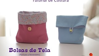 Tutorial 2  Bolsa de Tela  Fabric Bag [upl. by Cassella61]