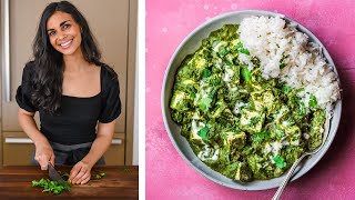 VEGAN PALAK PANEER  incredible Indian recipe [upl. by Airamat182]