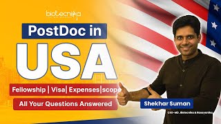 PostDoc In USA  Fellowship  Visa Expenses  Scope  All Your Questions Answered [upl. by Oatis727]