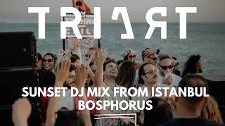 Triart  Sunset DJ Mix Recorded Live From Istanbul Bosphorus  dxbboatparty technoandchill [upl. by Deppy]