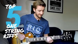 5 Easy Guitar Riffs on 1 STRING [upl. by Holle4]