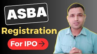 ASBA Registration for IPO  An ultimate solution to apply IPO through net banking [upl. by Obau850]