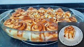 ጣፋጭ የቀረፋ ዳቦ ከከረሜል አሰራር ጋር Cinnamon rolls by caramel sauce recipe ANAF THE HABESHA cinnamon food [upl. by Eneryt]