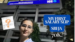 Sbi clerk SALARY SLIP💰  My first salary as SBI JA  sbiclerk sbi [upl. by Annamarie]